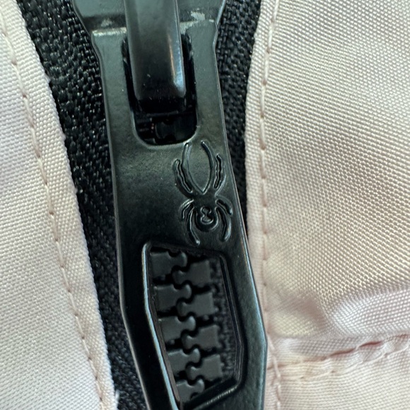 Spyder Light Pink Hooded Jacket w Black logo. rain/windbreaker sz XL - Picture 4 of 11